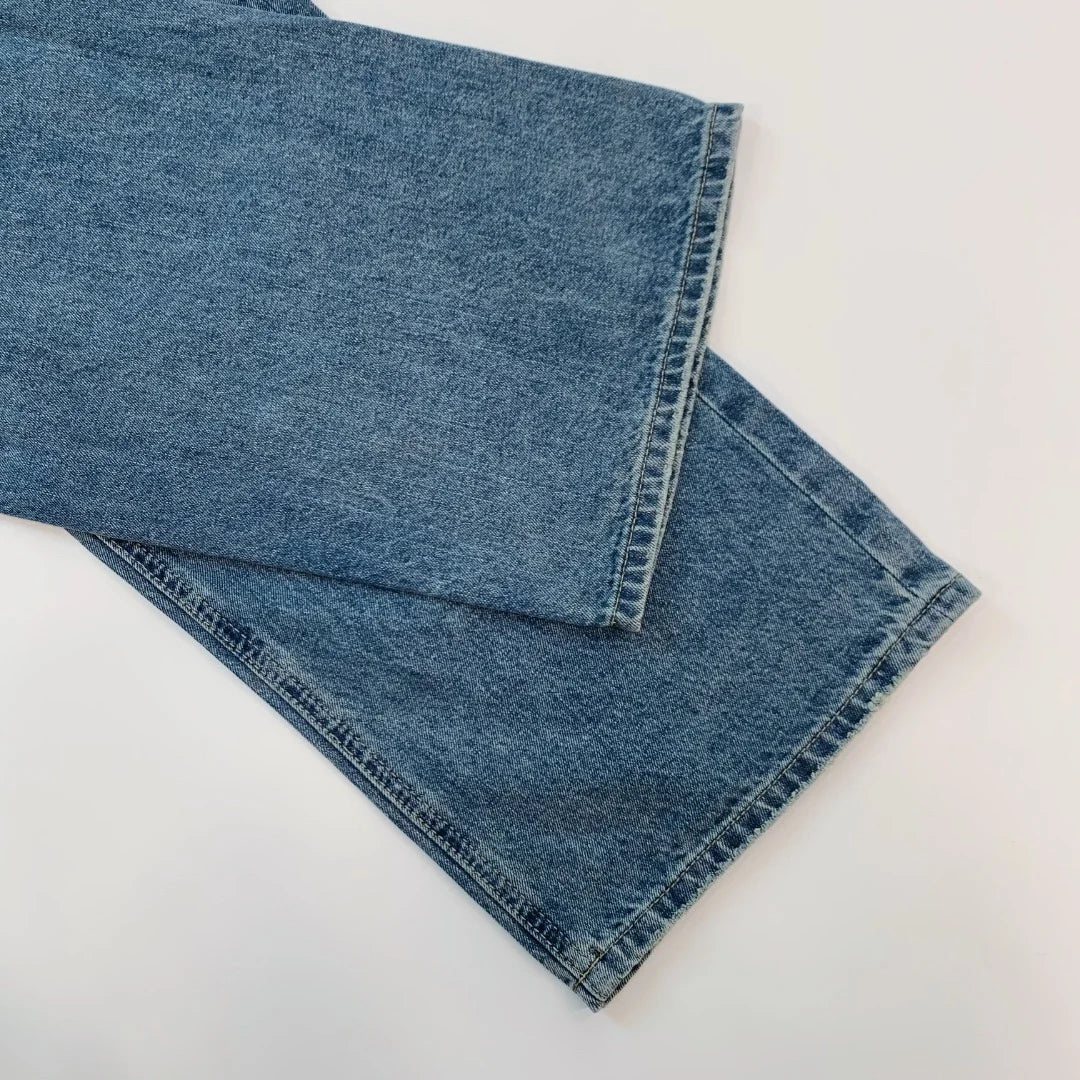 Denim Jeans Straight Leg Trousers for Women