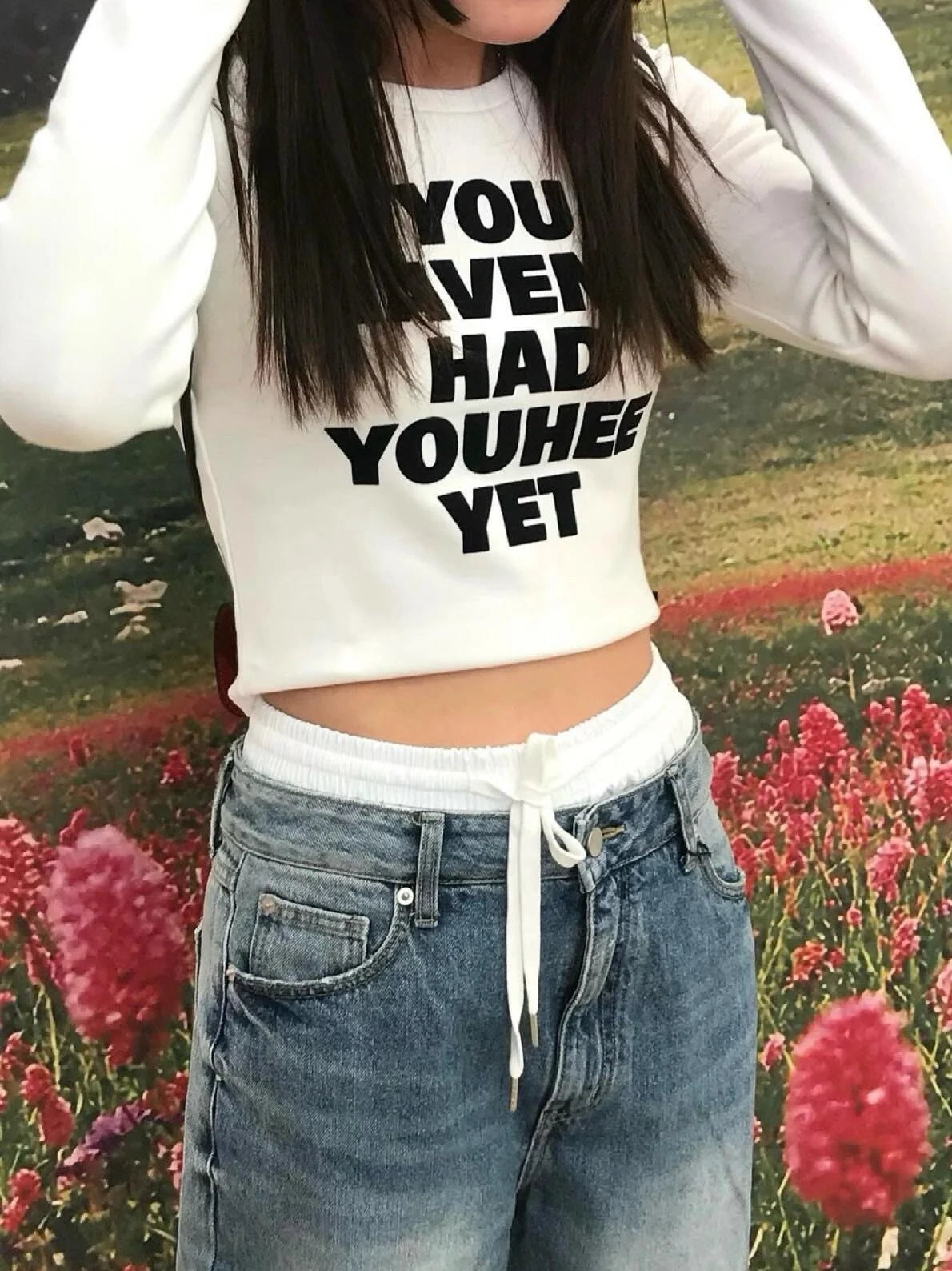 Denim Jeans Straight Leg Trousers for Women