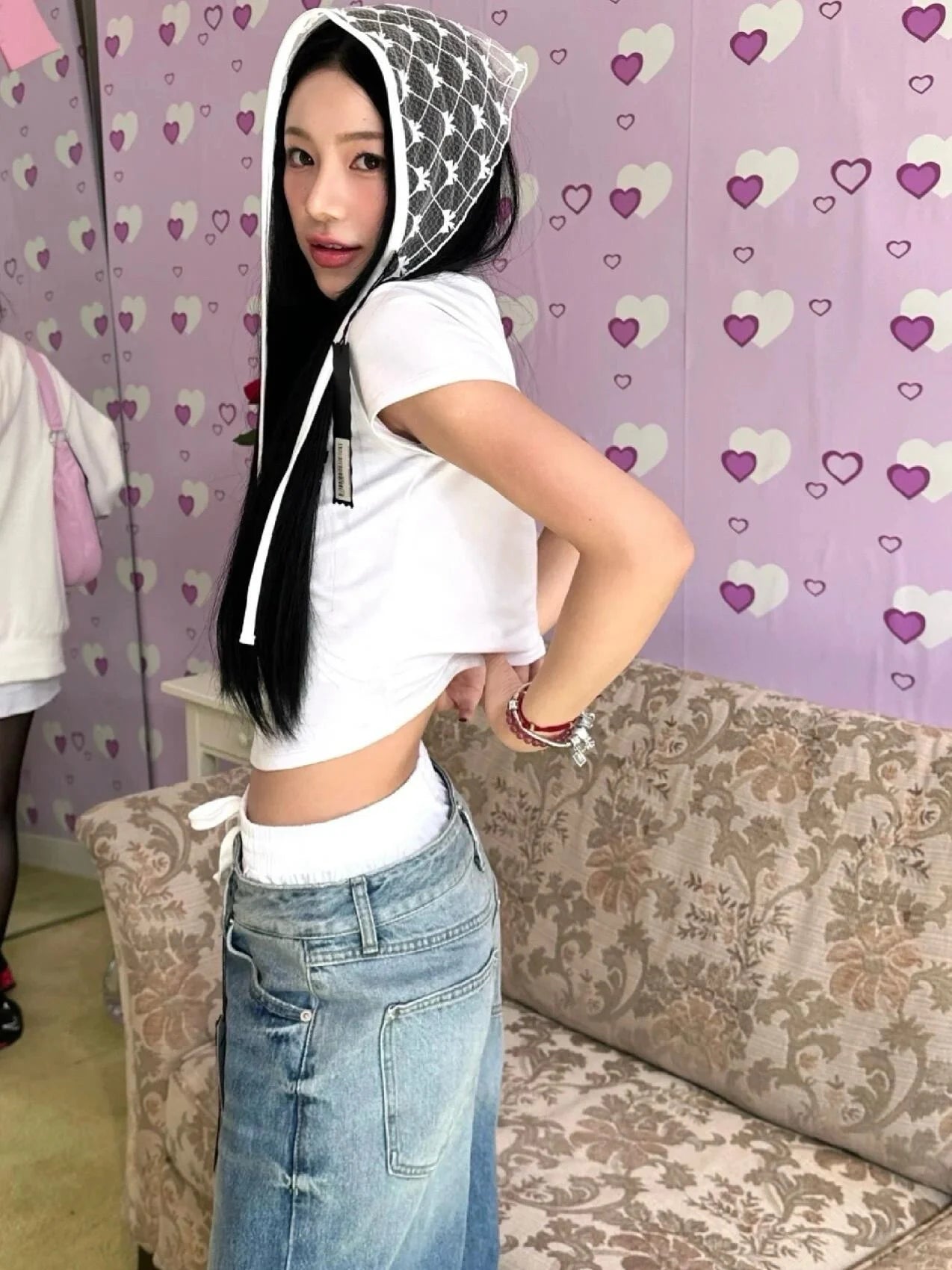Denim Jeans Straight Leg Trousers for Women
