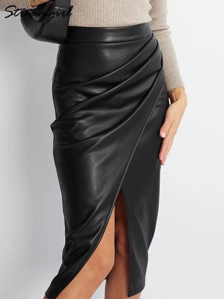 Women Leather Skirt