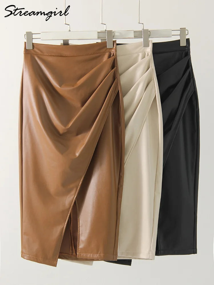 Women Leather Skirt