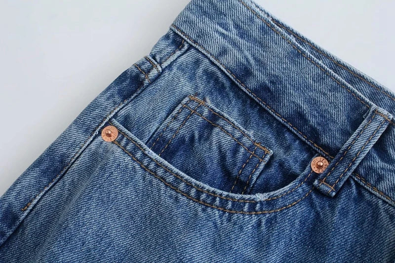 High Waist Wide Leg Long Jeans Women