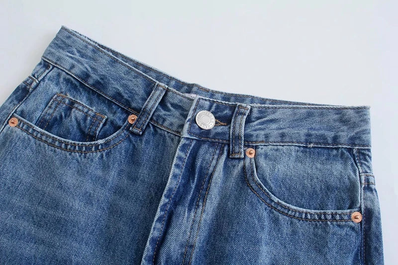 High Waist Wide Leg Long Jeans Women