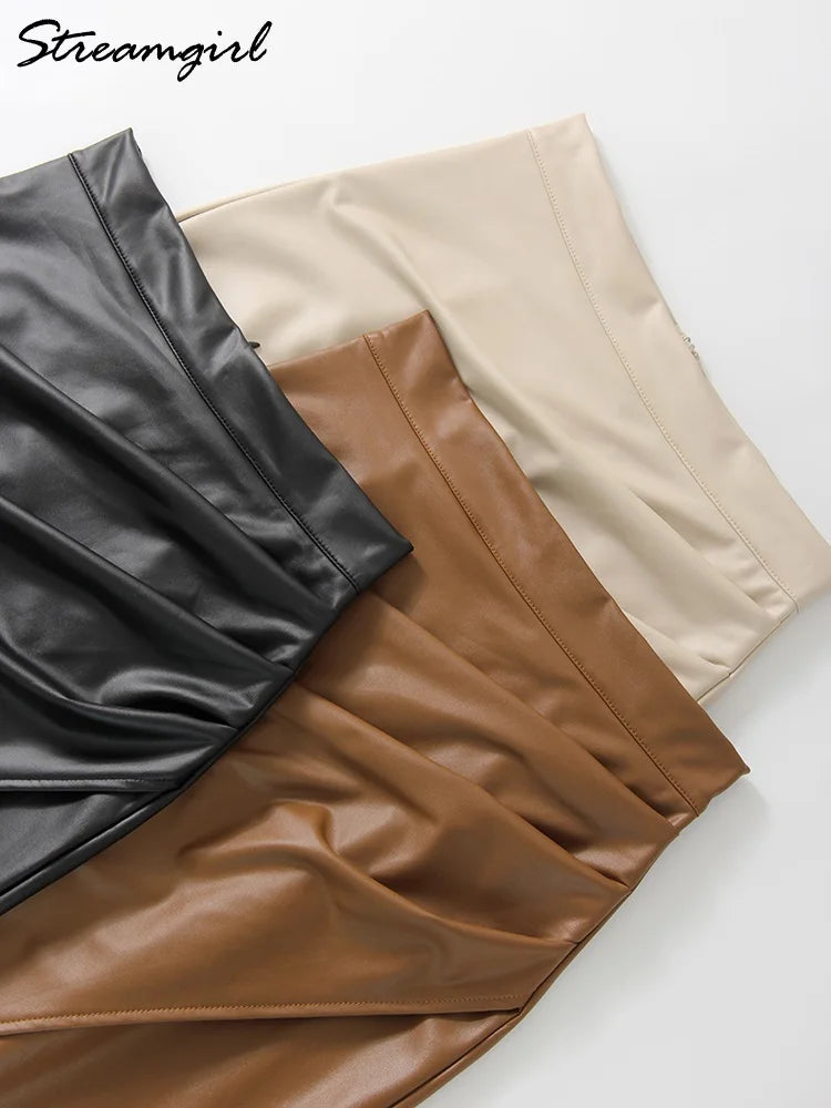 Women  Leather Skirt