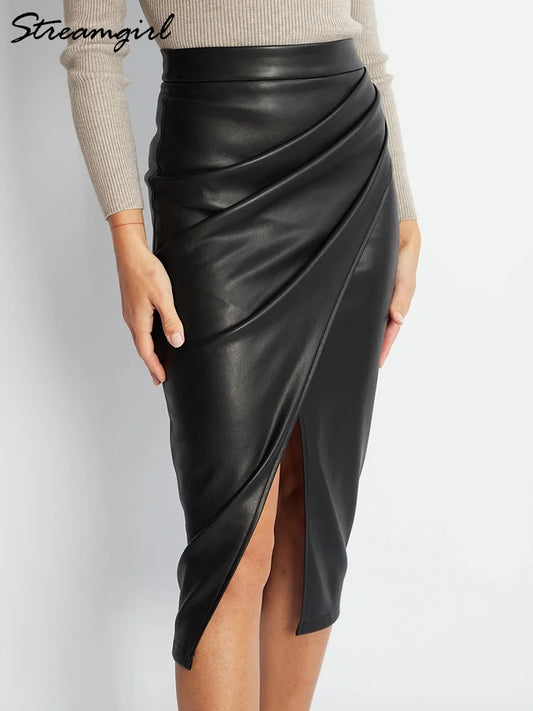 Women  Leather Skirt
