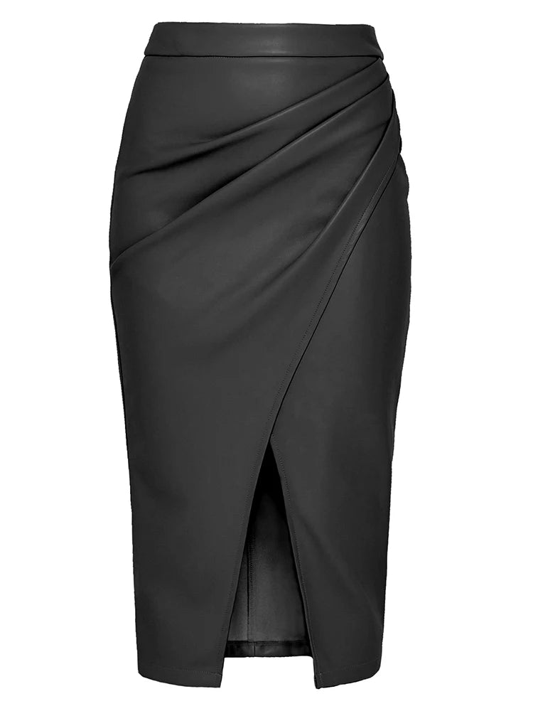 Women  Leather Skirt