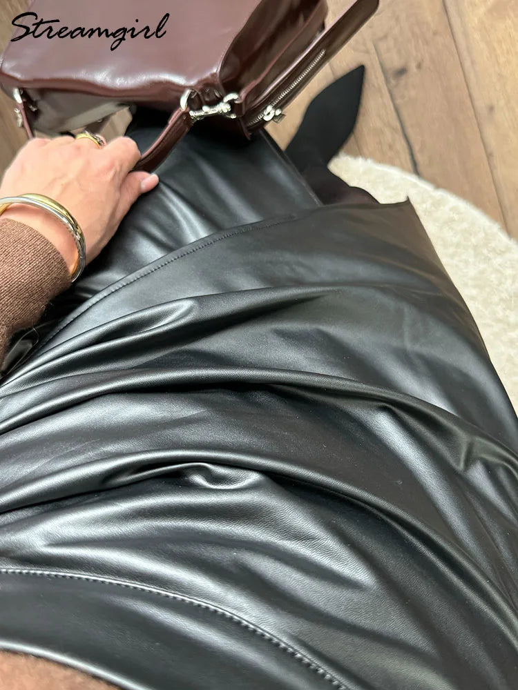 Women  Leather Skirt